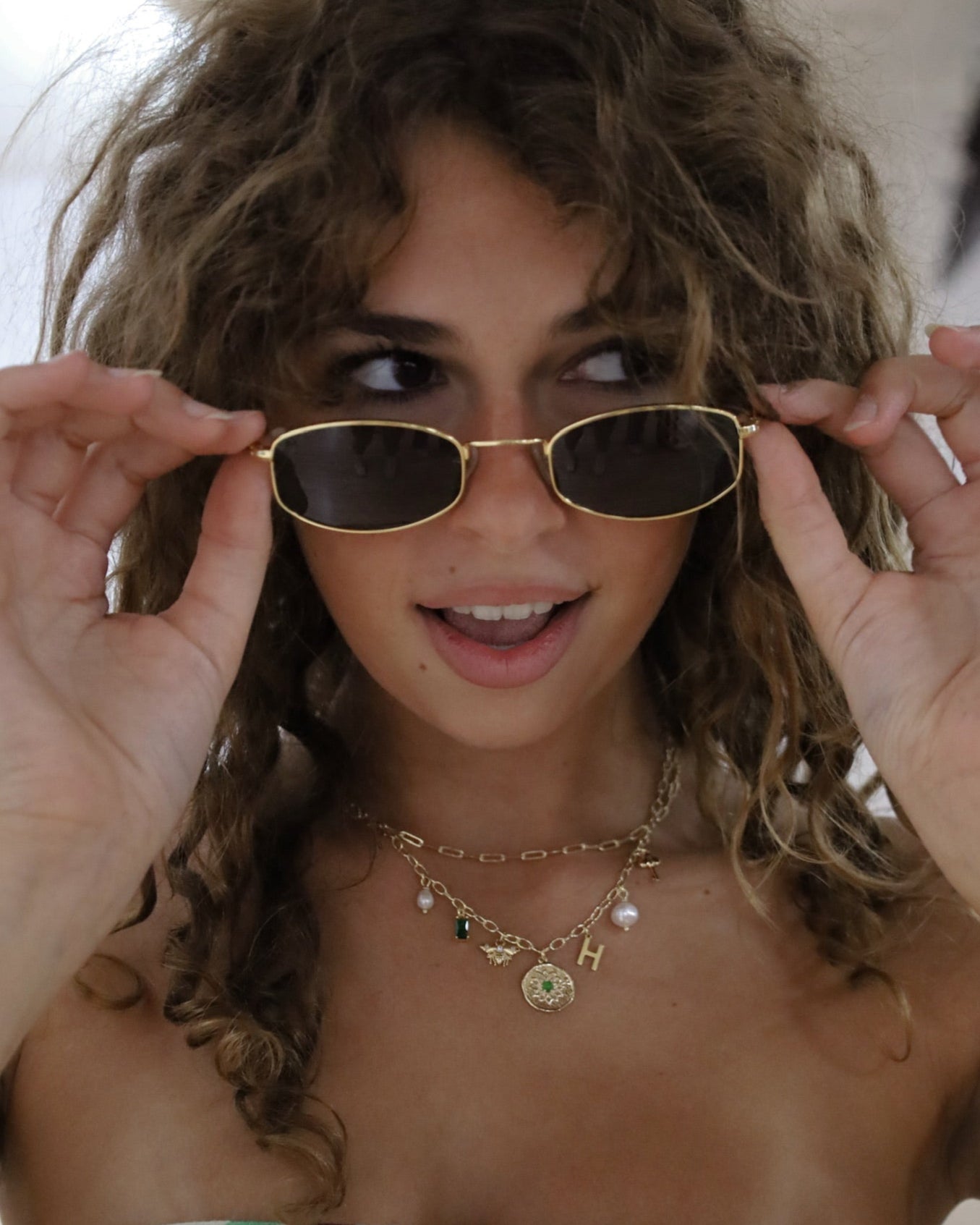 90s style aesthetic with vintage dior sunglass dupe