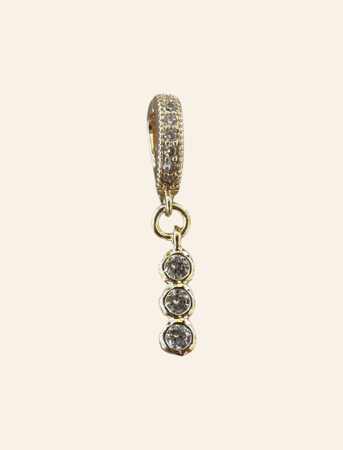 Diamond stack bikini charm — handmade, tarnish-resistant