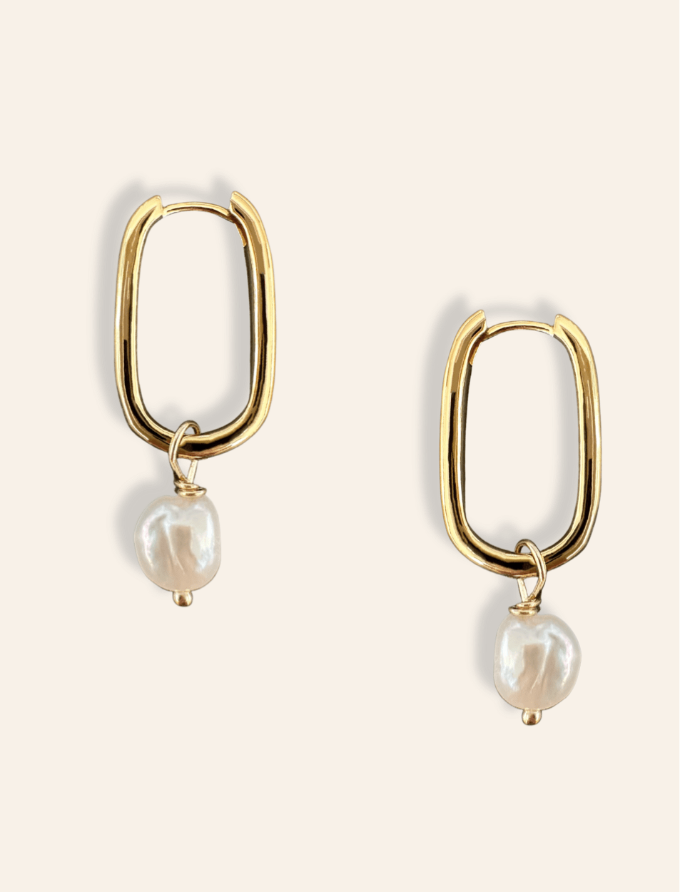 Pearl Geo Hoops - Haylo & Co.