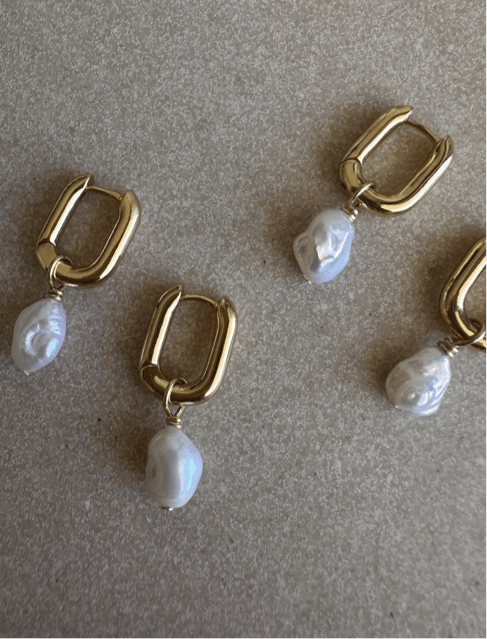 Lucky U Pearl Hoops - Haylo & Co.
