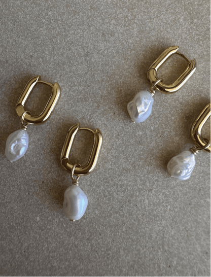 Lucky U Pearl Hoops - Haylo & Co.