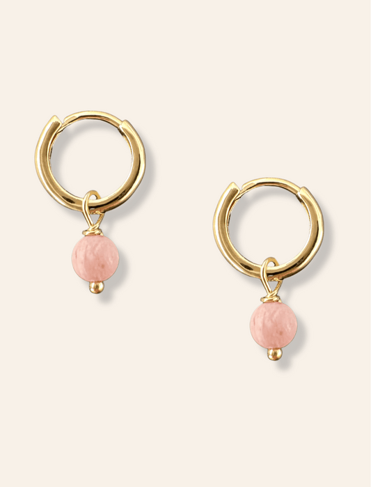 Rhodonite Cercle Hoops - Haylo & Co.